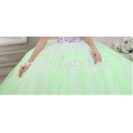 2017 bodenlangen elegante grüne schatz geschwollene Ballkleid Vintage Brautkleider